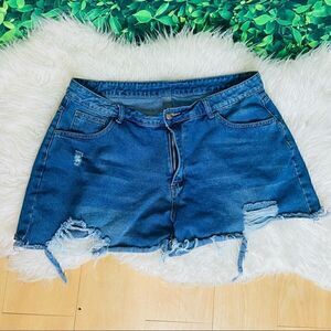 Spring & Summer distressed shorts plus size 2XL